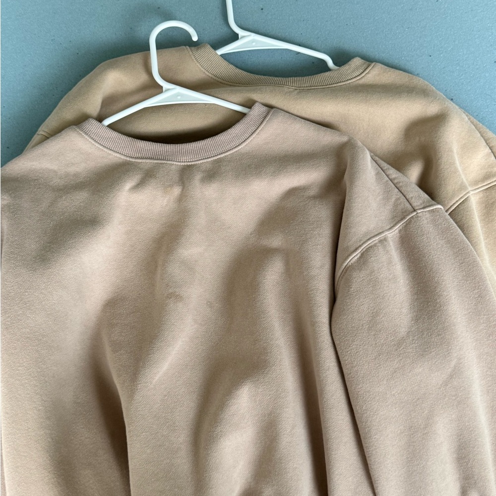 Amazon Women's Crew Neck Sweaters - Tan and Cream Bundle